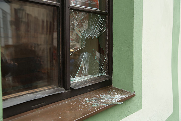 A2B Glass are able to board up broken windows while they are being repaired in Hazlemere.